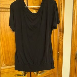Mudd Black Short-Sleeve Scoop Neck Tee